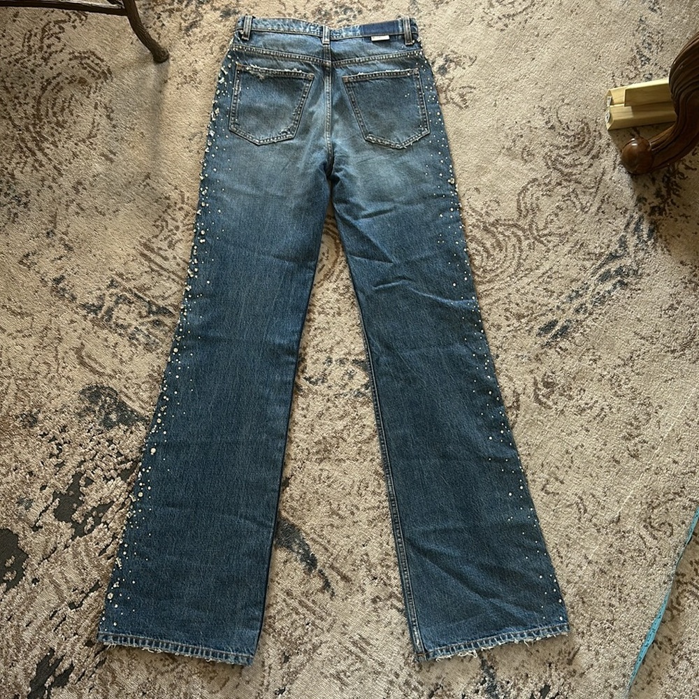Embellished Mid Rise Bootcut Jean - Picture 5 of 6